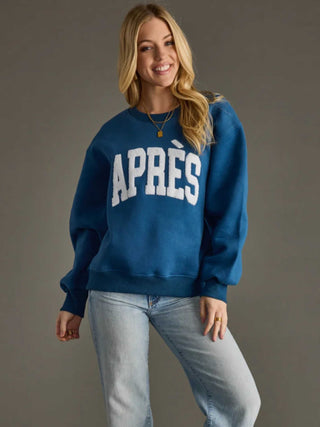 Blue and White Apres Sweatshirt
