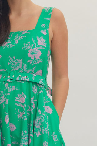 Brielle Green Midi Dress