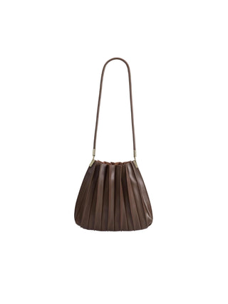 Carrie Chocolate Pleated Bag