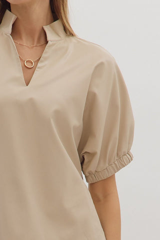 Edgy Vibes Ecru Top