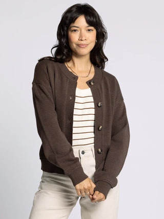 Eliza Cardigan Brown Melange