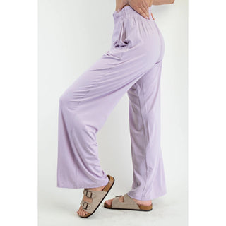 Lavender Modal Wide Leg Pant