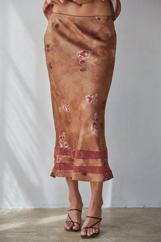 Leaves Falling Slip Skirt