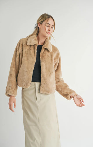 Libby Faux Fur Zip Up Jacket
