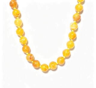 Marble Necklace Golden Glow