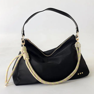 Nikki Nylon Slouchy Black
