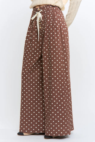 Paris Polka Dot Pants Brown