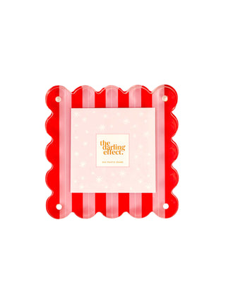 Peppermint Stripe Square Frame