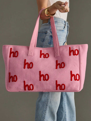 Pink and Red Ho Ho Ho Tote
