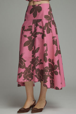 Priscilla Pink Brown Skirt