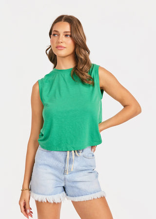 Roamer Overlap Back Top Kelly Green