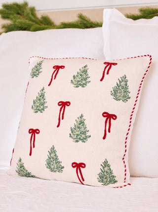 Square Pillow Christmas Bows