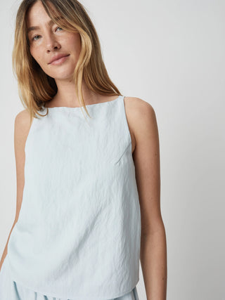 The Piper Top Tencel Blue